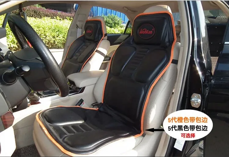 Черный шиацу массажная подушка для машины с подогревом и разминание car Массажная накидка на сиденье