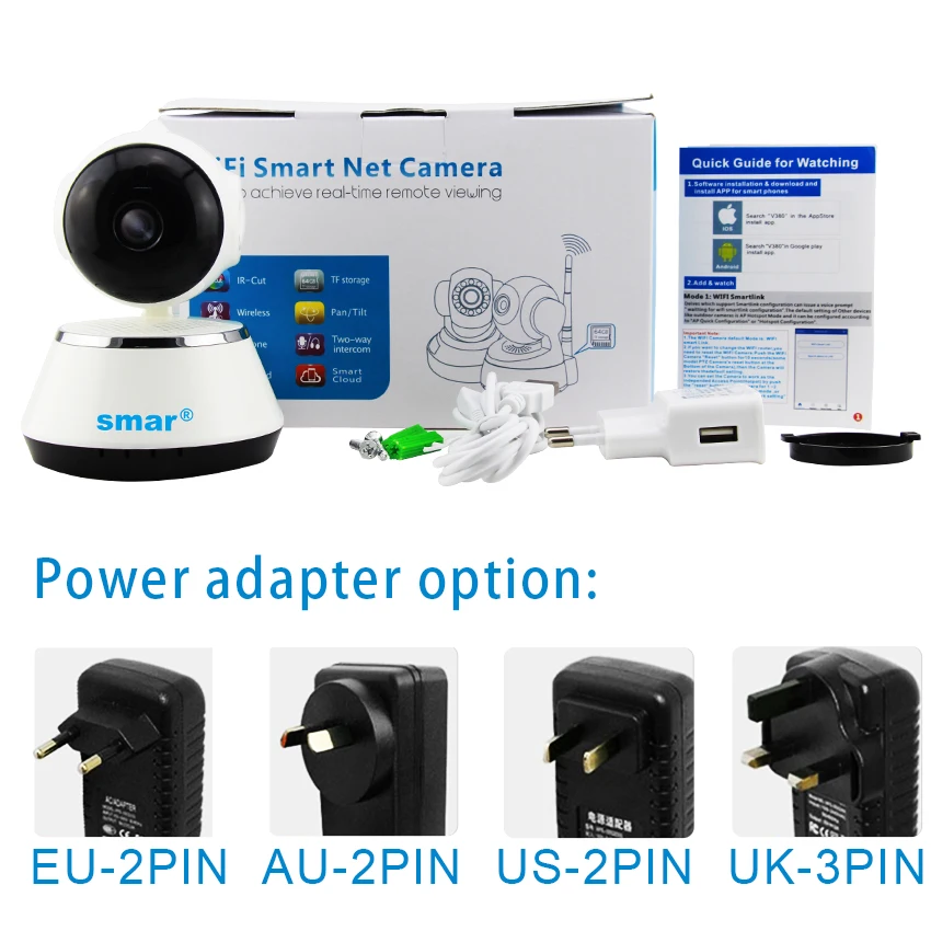 Smar купольная камера 720P Беспроводная ip CCTV P2P домашняя система видеонаблюдения