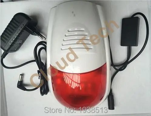 120db громкий звук сирены с LED красный свет внешний передатчик беспроводной полиция