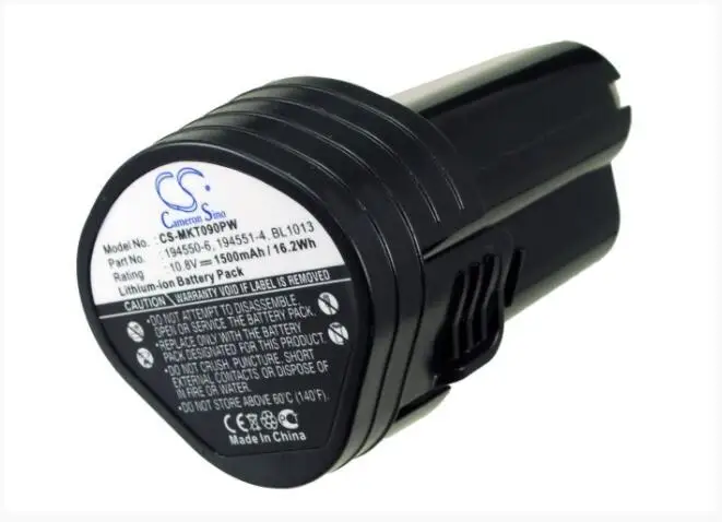 

Cameron Sino 1500mAh battery for MAKITA CC300 CL100 DF030D DT01 HP330D HS300 HU01 JV100DW UM164DW WT01W 194551-4