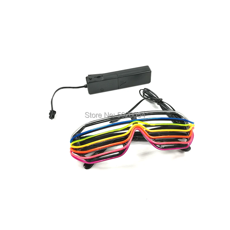 Радужные Светящиеся женские солнцезащитные очки со светодиодной подсветкой