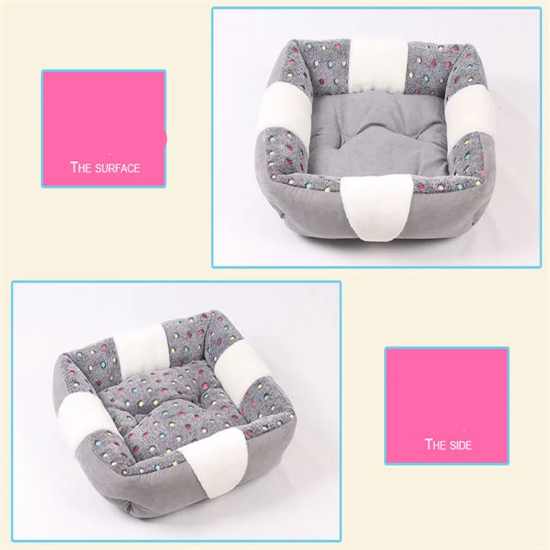Winter Removable Soft Pet Bed Foldable Warm Dog For Large Cat Washable Convenient products All Seasons | Дом и сад