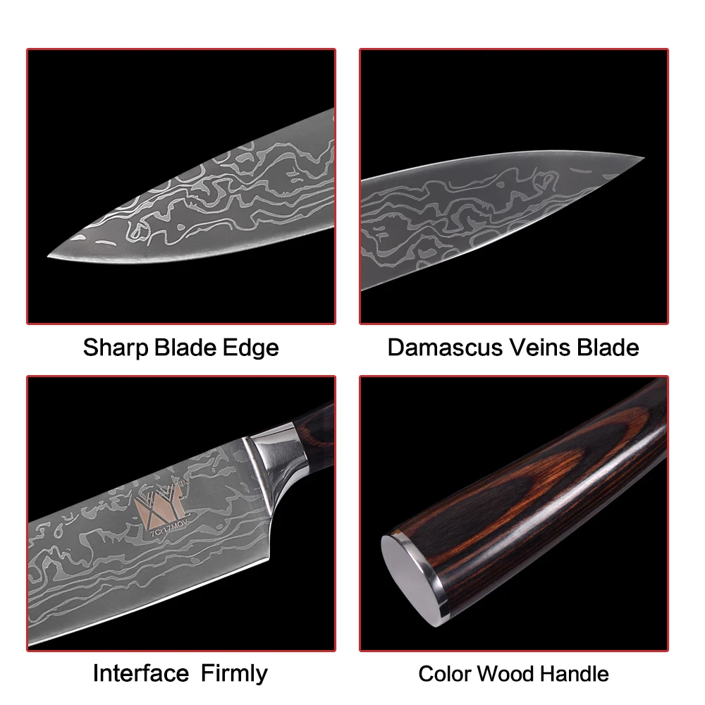 XYj один Кухня ножи для чистки утилита Santoku шеф повар нарезки хлеба прямая