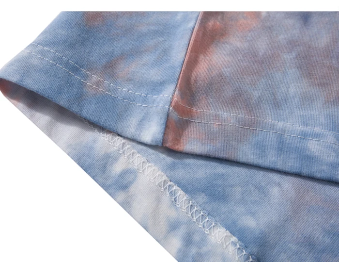 Aelfric Eden Tie Dye/Футболки с круглым вырезом и коротким рукавом; коллекция года; сезон лето; хлопковая Повседневная Уличная одежда; Мужская футболка; модные футболки в масках для мальчиков