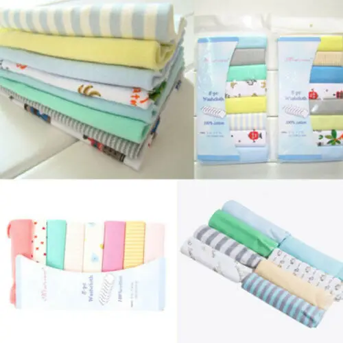 

8pcs/pack Cotton Newborn Baby Towels Saliva Bibs Towel Nursing Towel Baby Boys Girls Washcloth Handkerchief for kids