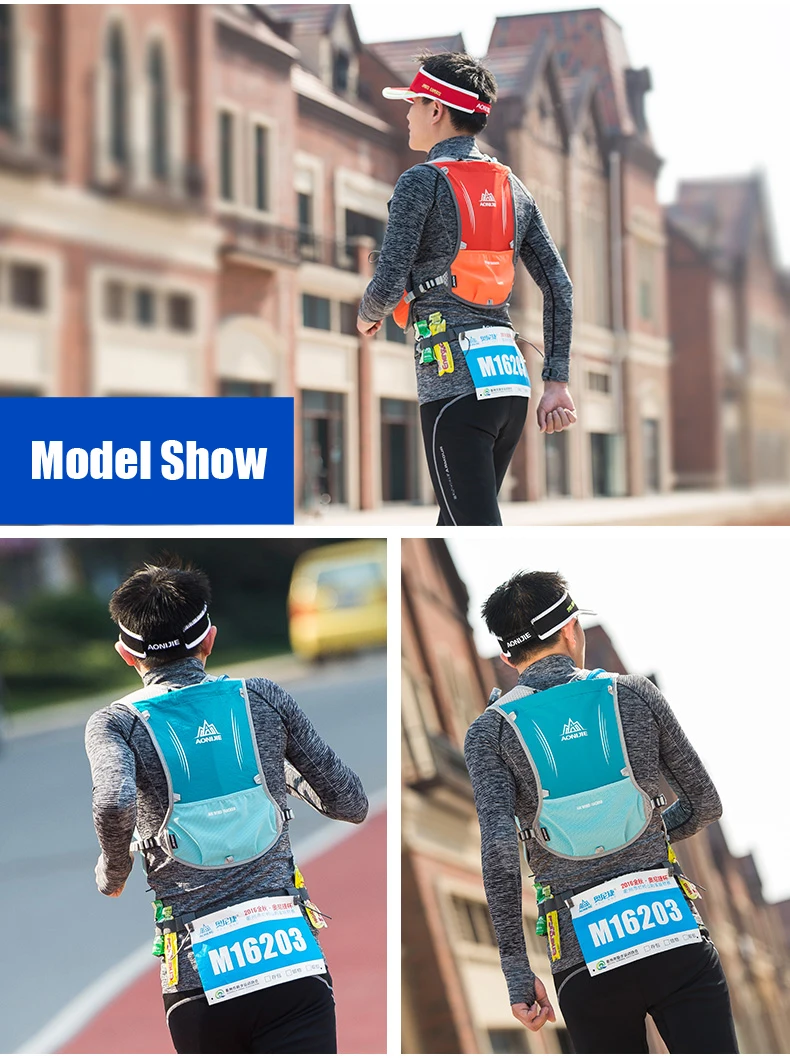 AONIJIE женщинам мужчинам Lightweight Running Backpack Спорт на открытом воздухе Trail гонки марафон Туризм фитнес сумка жилет гидратации пакет