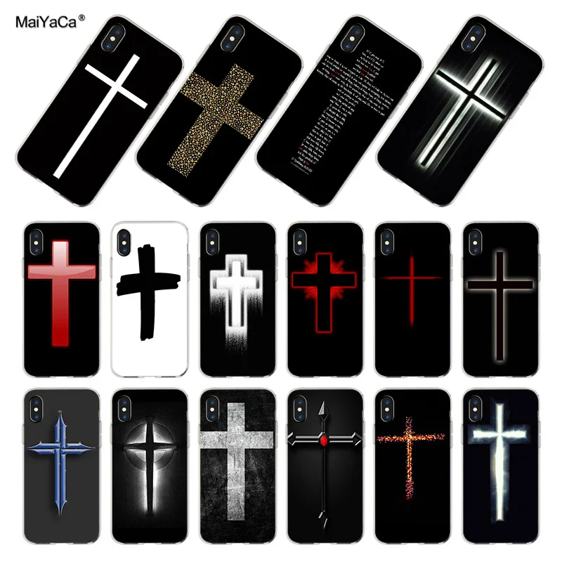 Мягкий чехол для мобильного телефона MaiYaCa christian cross Jesus iPhone XSMAX XR 4s 5s 6s 7plus 8 11pro max|cover