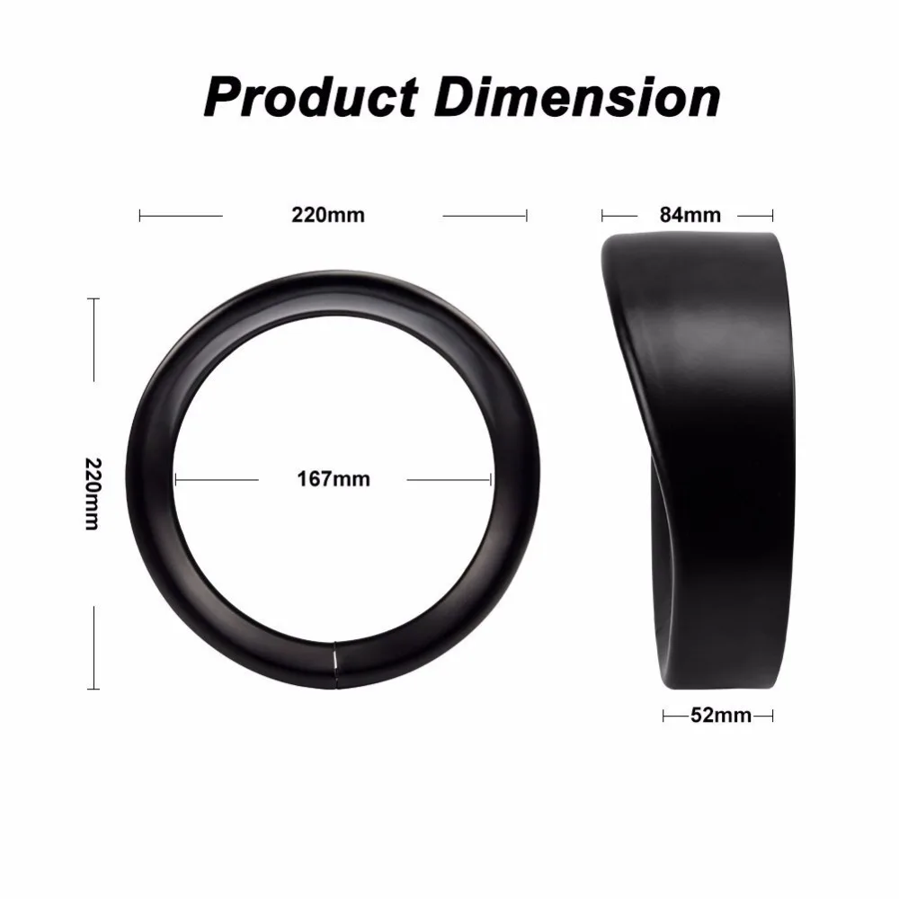 

7 " Inch Visor Headlight Headlamp Light Trim Beauty Ring For Harley Touring Softail