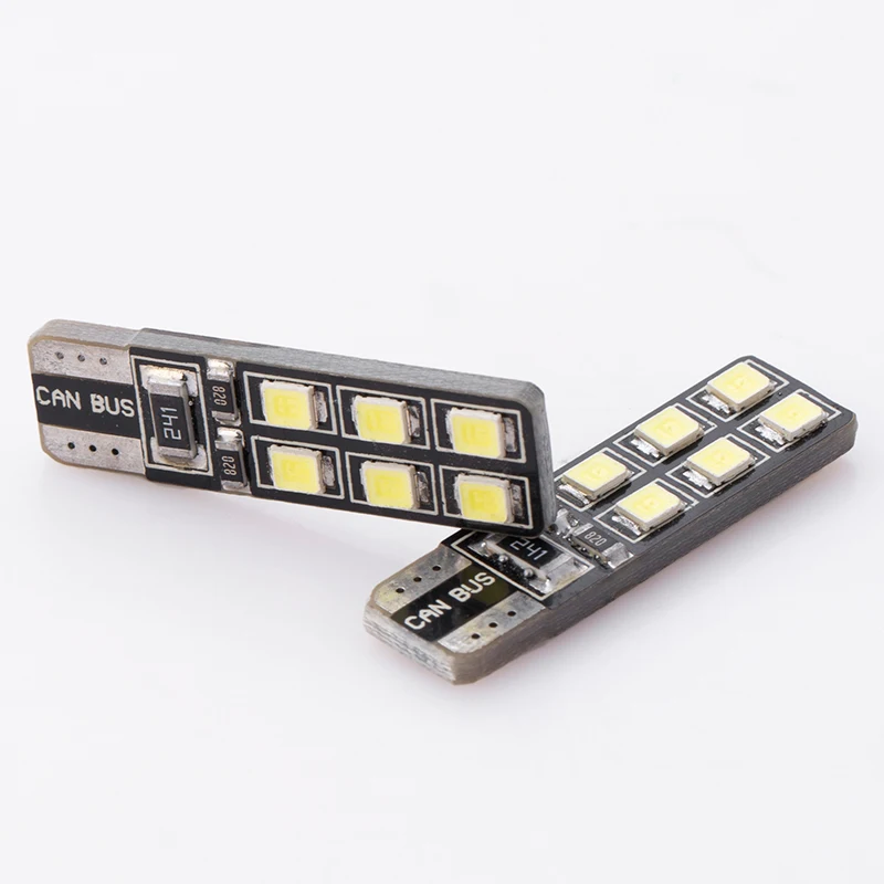 MGTV свет 6 шт./лот белый CANBUS T10 LED 12 SMD 2835 W5W автомобильный источник света клиновидный