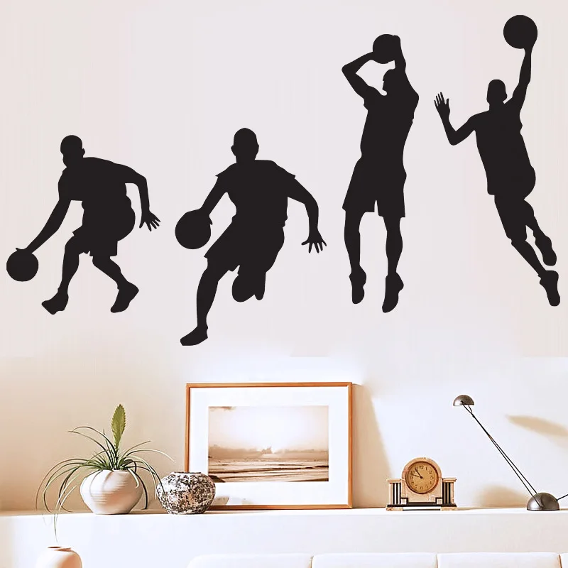 1 10 шт. баскетбольная игрушка Jordan Dribbling Dunk Настенная Наклейка для мальчика спальни