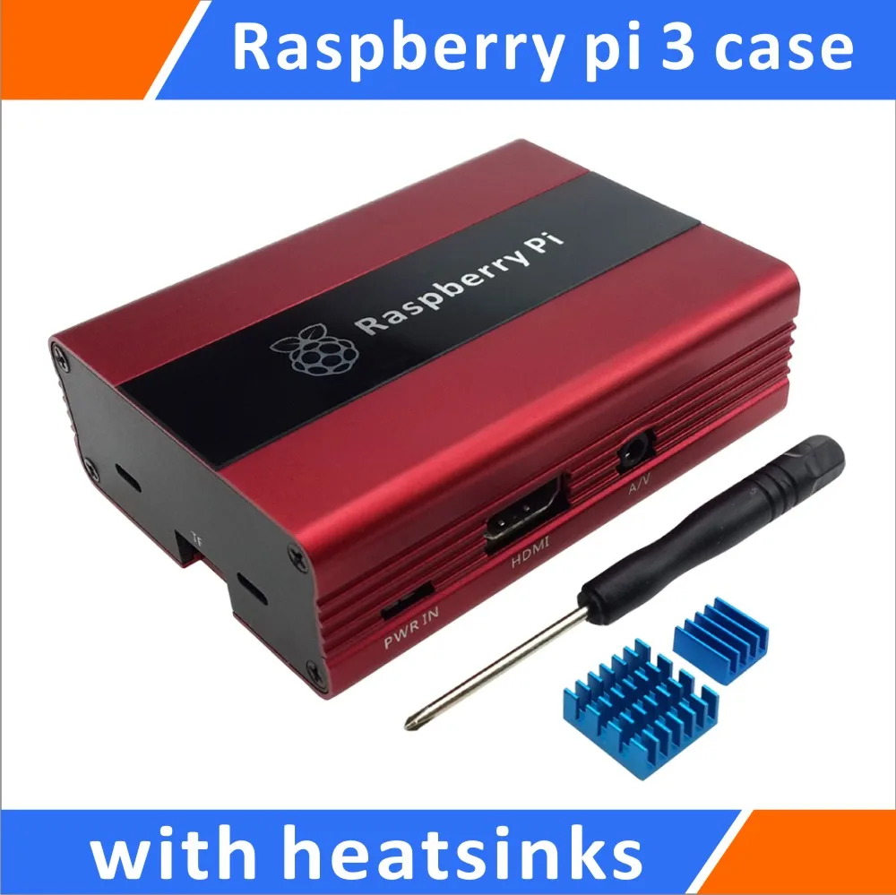 Raspberry Pi 3 B+ Aluminum Case Shell With Heatsinks Compatible with 2/B+(Red) | Компьютеры и офис