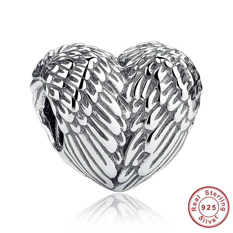 Кулон в виде крыльев Ангела из серебра 925 пробы подходит для браслетов и ожерелий