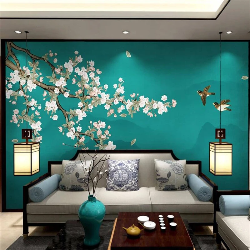 3d обои на заказ с рисунком морской выдры цветами и ручной росписью | Обустройство