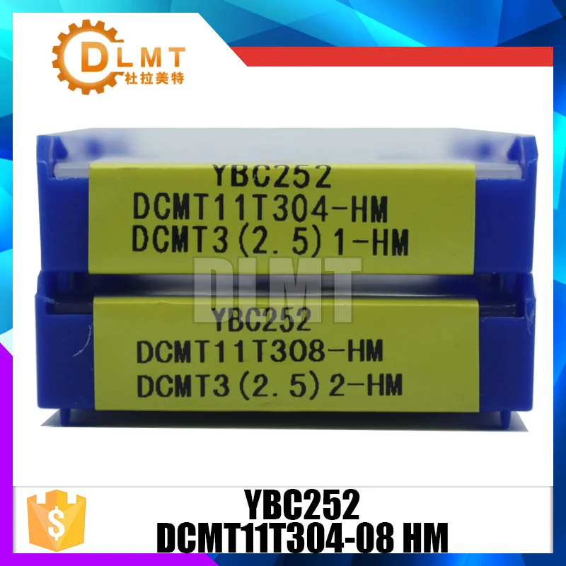 10 шт./компл. DCMT11T304 08 HM YBC252 CVD вставлять внутренние инструменты|Токарный