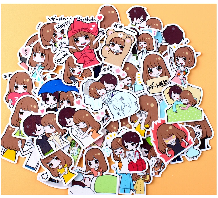 

40pcs Creative cute self-made love birds stickers scrapbooking stickers /decorative sticker /DIY craft photo albums