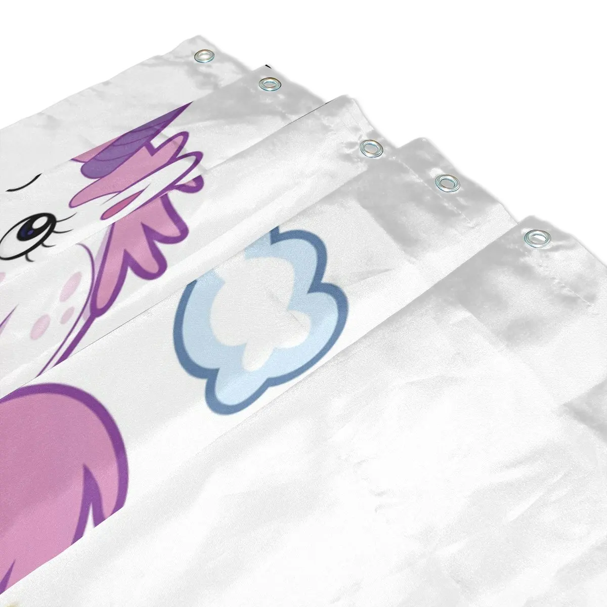 Занавеска для душа и коврик в комплекте с милыми мультяшными единорогами