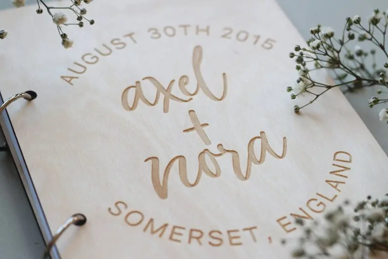 Индивидуальные деревенские Свадебные Выгравированные альтернативные