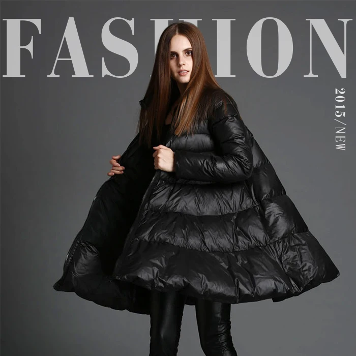 Роскошные женские куртки накидки 2016 Зимняя женская юбка стильные длинные