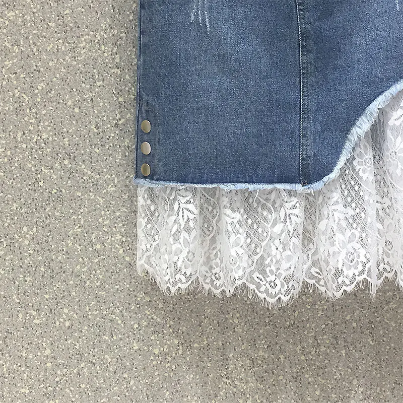 Летняя одежда для Женский в Корейском стиле женская джинсовая юбка с высокой