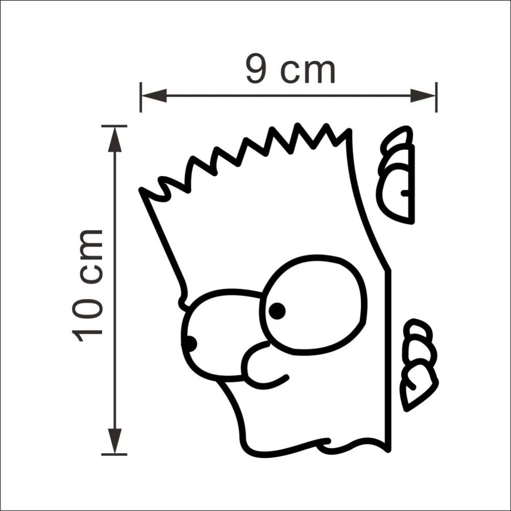 Черный Симпсон переключатель этикета Книги по искусству винил Наклейки на стену