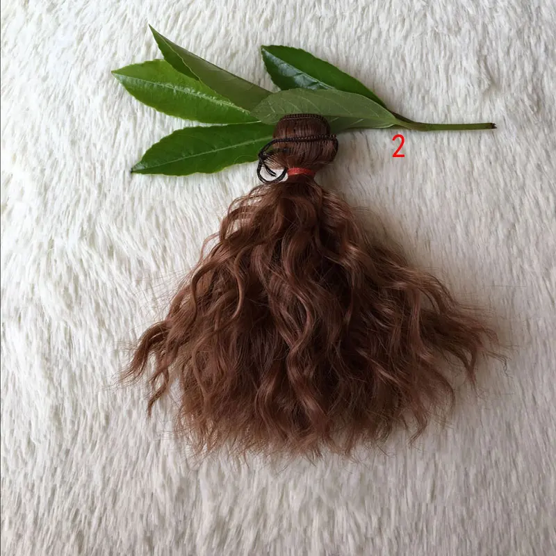 Новая мода 15 см и 25*100 DIY мини парик для куклы высокотемпературный материал