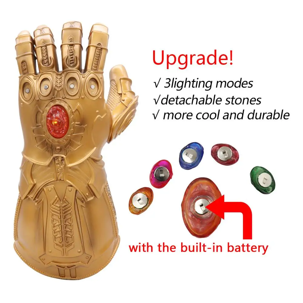 Новая версия Infinity Gauntlet светодиодный светильник ПВХ перчатки Таноса для