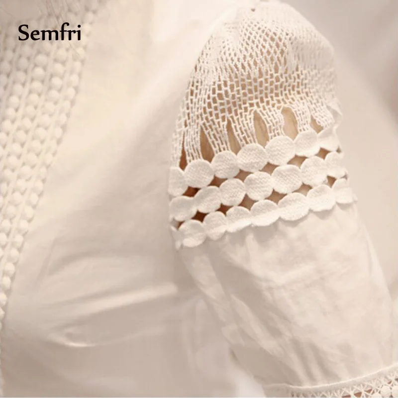 Semfri элегантные пикантные кружево блузка с вырезом рубашка для женщин большие