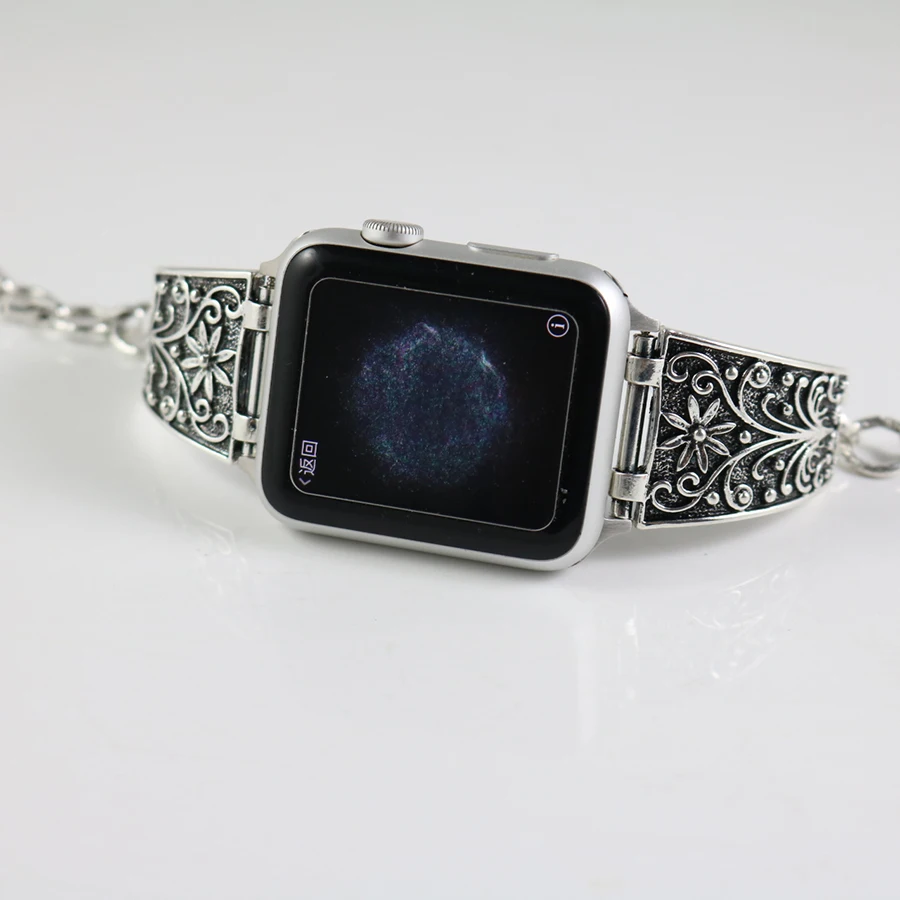 Роскошный ремешок из нержавеющей стали для часов Apple Watch 42 мм 38 мм Женский браслет для часов iWatch серии 3 2 1