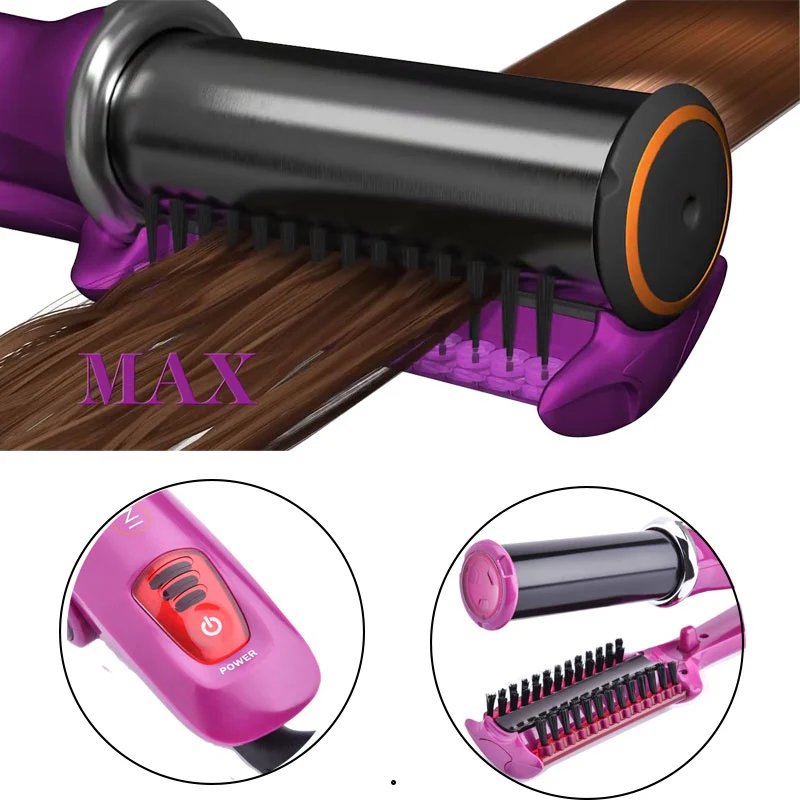 Хит продаж выпрямитель для волос расческа бигуди мульти укладки 2 в 1