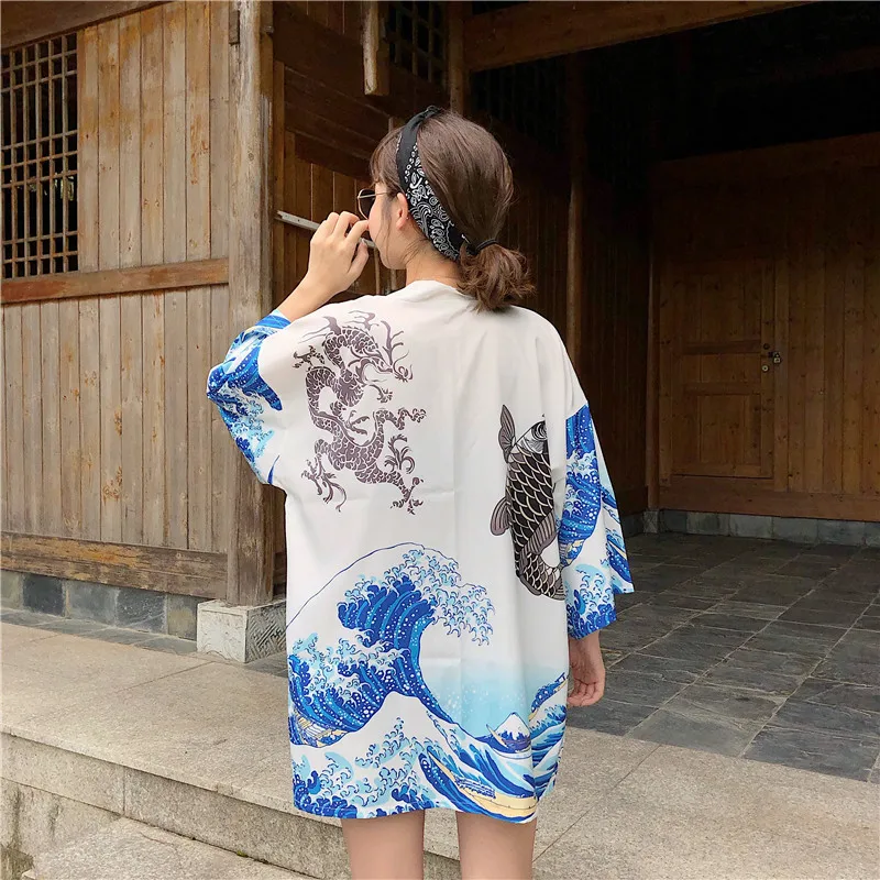 Женское кимоно-кардиган obi yukata традиционное японское кимоно японская одежда |