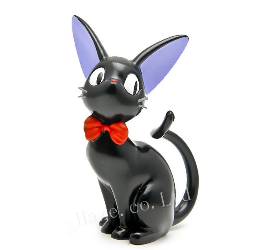 Anime Kiki's Delivery Service Jiji Black Cat Kitten Resin Figurine Statue Figure | Игрушки и хобби
