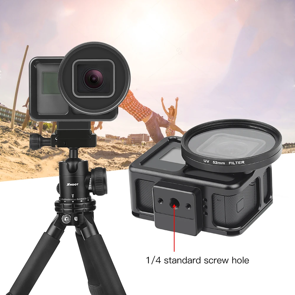 Алюминиевые аксессуары 60 г защитный чехол для камеры GoPro Hero7 6 5 с 52 мм