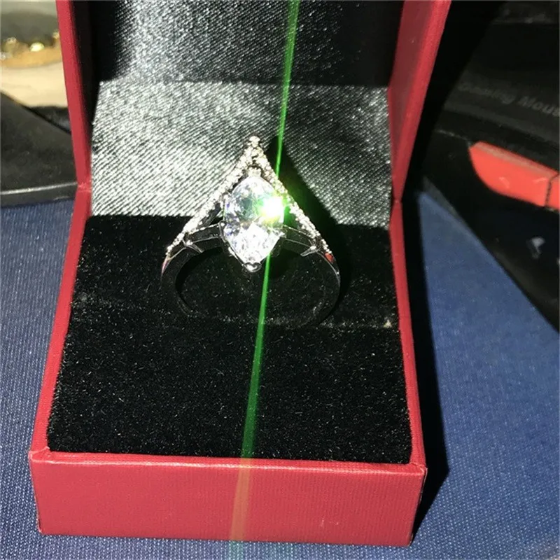 CC кольца для женщин Роскошные ювелирные изделия кубический цирконий в форме яйца