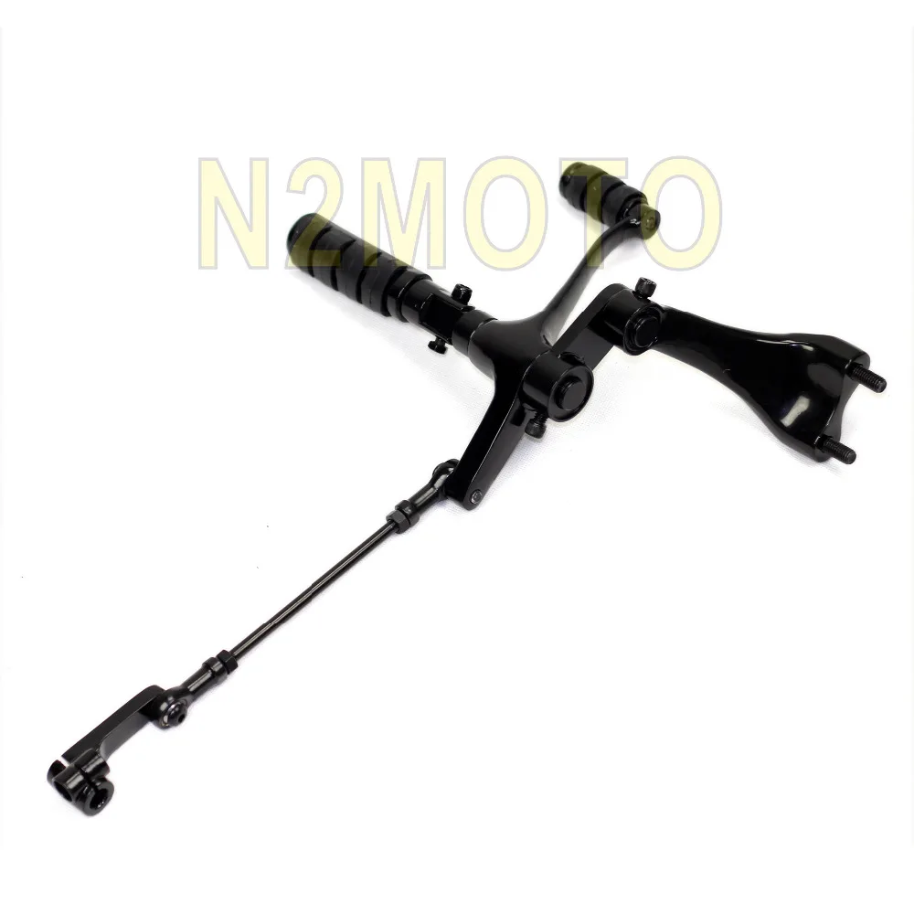 Черный передний контроль полный комплект колышки рычаги связь для 2004-2013 Harley Sportster