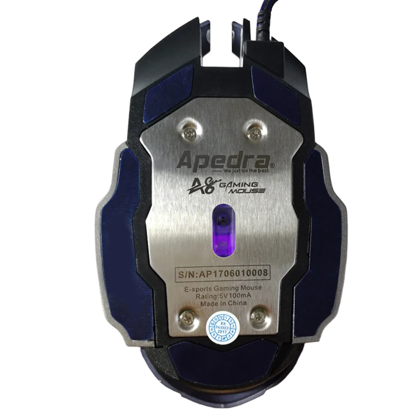Apedra A8 механическая конструкция USB 6 кнопок Проводная игровая мышь 3200 точек/дюйм