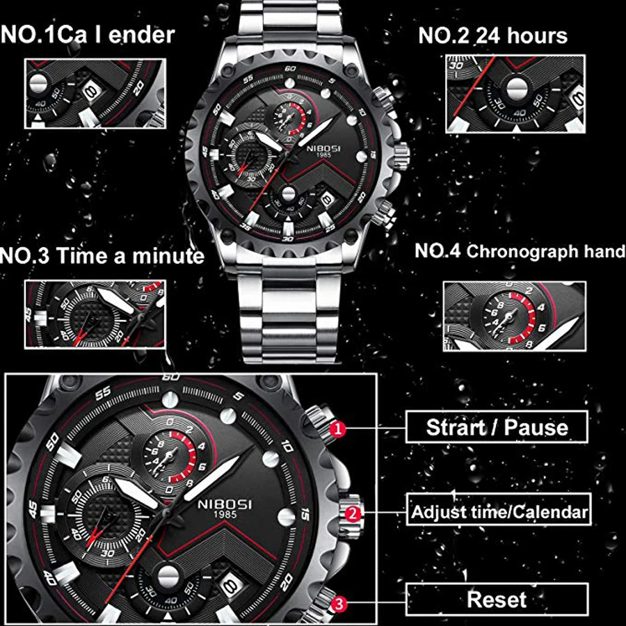 Фото NIBOSI Sports Watches Men Top Brand Luxury Auto Date Clock Waterproof Army Military Watch Full Steel Men's Quartz Wrist Наручные NIBOSI Sports Watches Men Top Brand Luxury Auto Date Clock Waterproof Army Military Watch Full Steel Men's Quartz Wrist Наручные