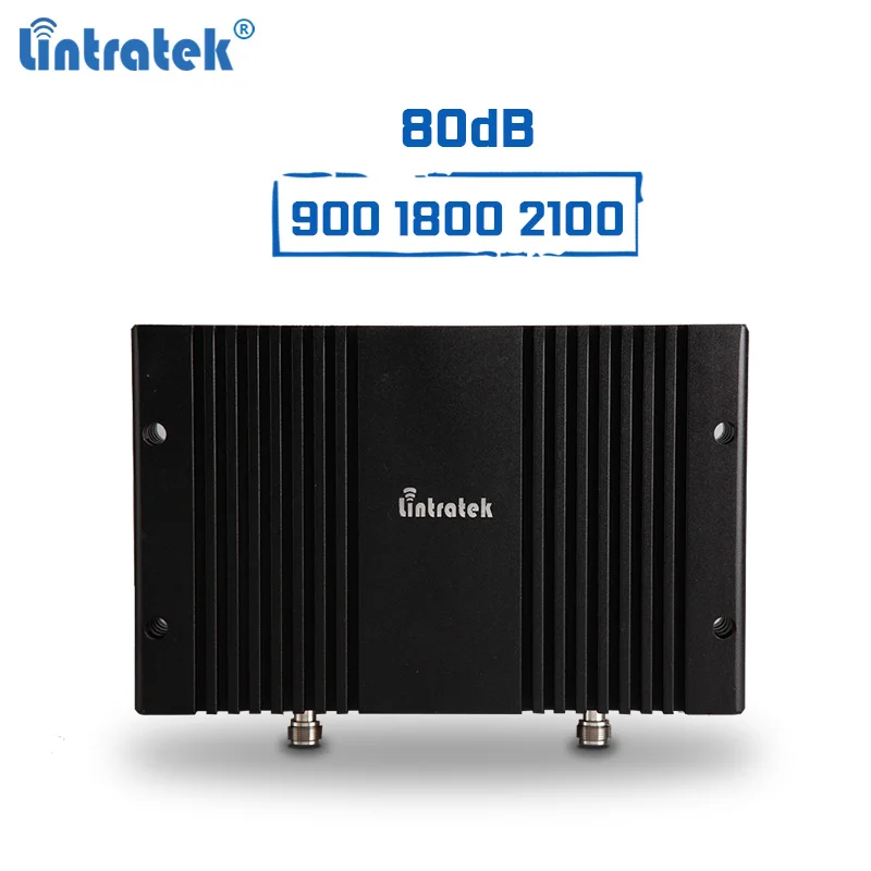 Усилитель сигнала Lintratek 2G 3g 4G повторитель 900 1800 2100 GSM LTE 80dB 1W AGC & MGC GSM/B3/B1 UMTS усилитель