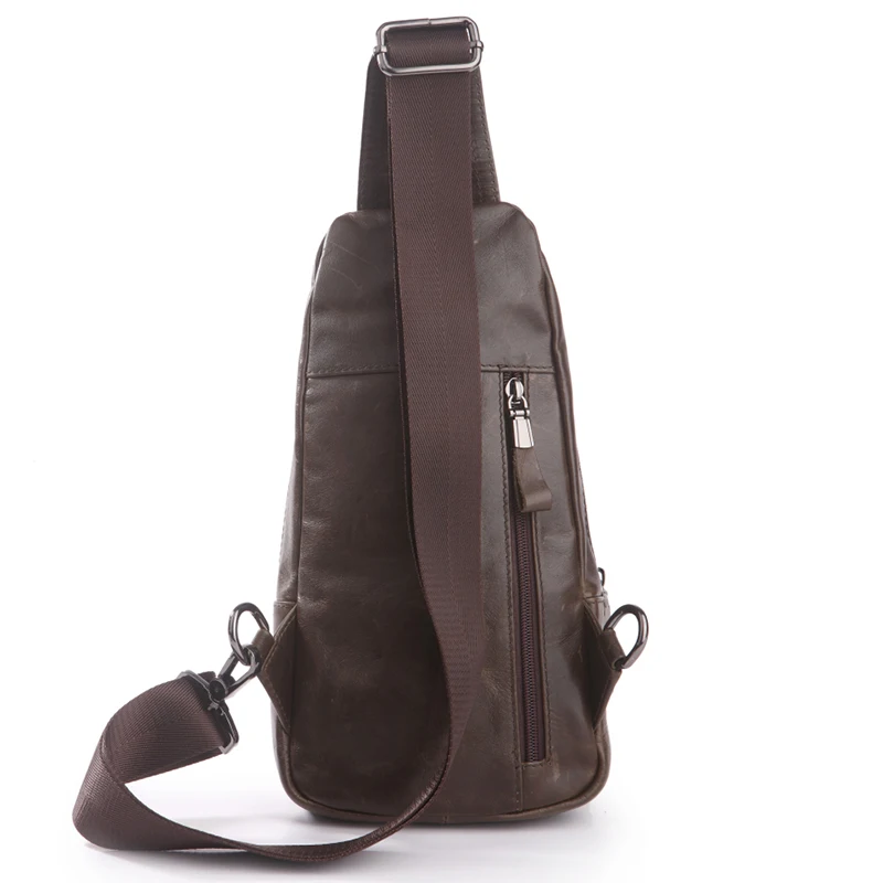 2017 натуральная кожа магнитная кнопка открытия мужской нагрудный рюкзак модный