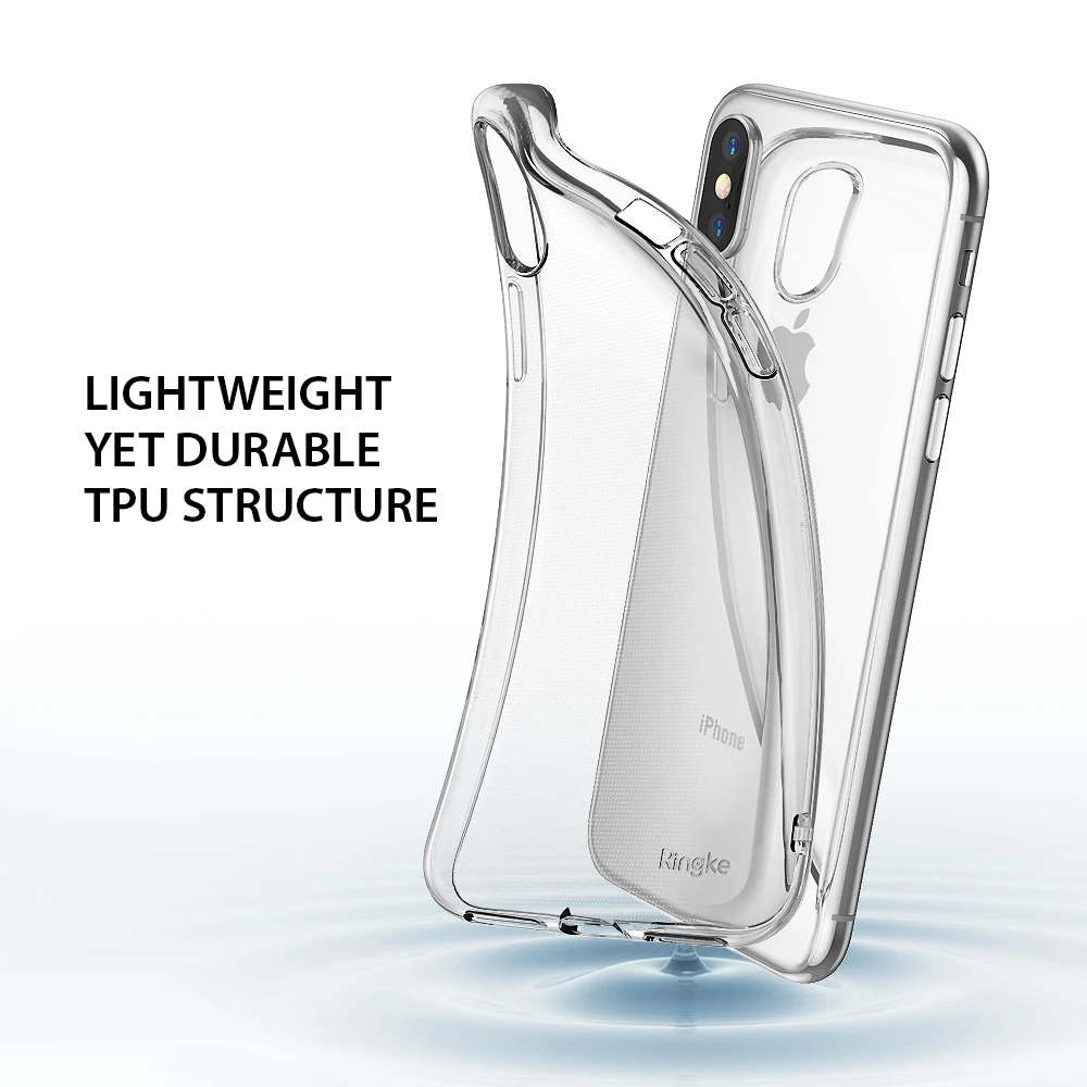 Чехол Ringke Air для IPhone X/Xs очень легкий прозрачный мягкий гибкий из ТПУ устойчивый к