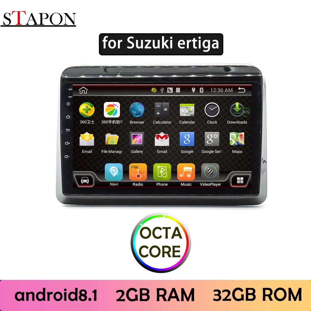 STAPON 9 дюймов для Suzuki ertiga 2018 19 Android 8 1 2GBRAM Автомобильный мультимедийный MP5 dvd плеер с
