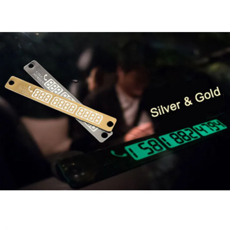 Автомобильная Временная парковочная карта светящаяся табличка с номером