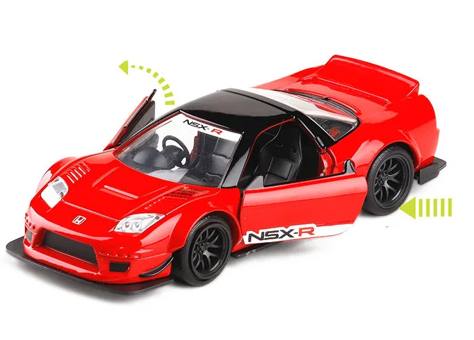 NSX RED 1/32 GT-R R34 Coupe литая Автомобильная модель игрушки для детей подарок - Цвет: NSX RED