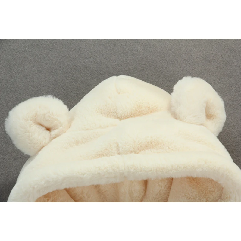 SFC-014 2018 New Winter baby girl coats children Rabbit Ear Hooded Outwear Newborn Baby girls sweet warm Jacket | Мать и ребенок