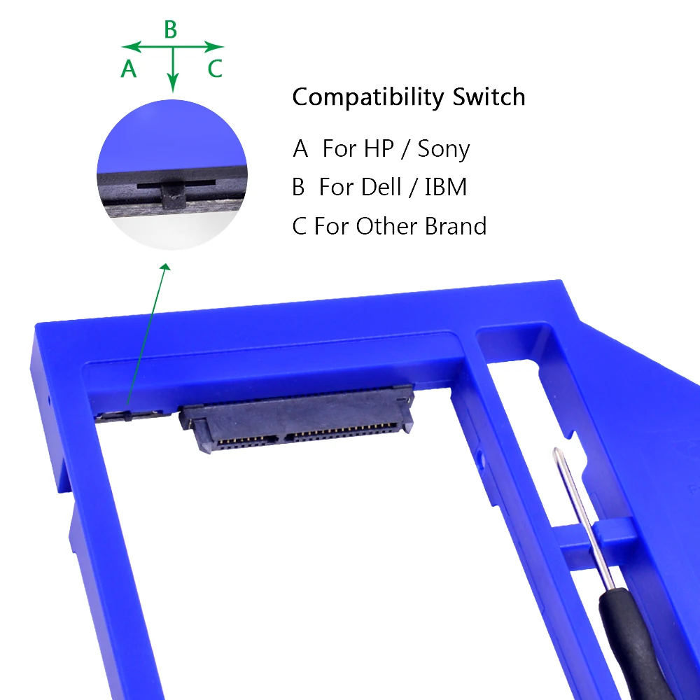 CHIPAL Универсальный 2nd HDD Caddy 12 7 мм SATA для 2 5 'ƈ ТБ жесткий диск SSD чехол адаптер