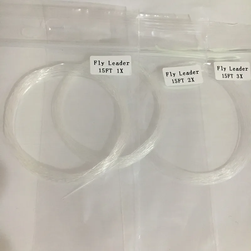 Коническая рыболовная леска высшего качества 5 шт./лот 15 футов (0X 1X 2X 3X 4X 5X) для