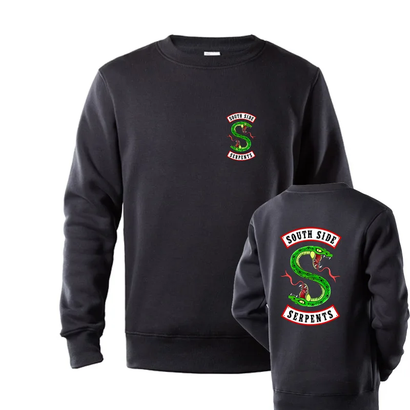 black Southside Serpents Толстовка ривердейл джагхед Злодеи забавные ТВ Мужская Толстовка Топ Мода Пот Homme толстовки для мужчин - Цвет: black