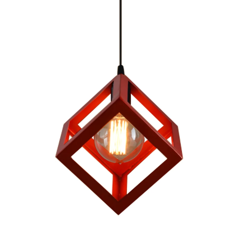 Винтажный куб подвесной светильник современный промышленный для баров