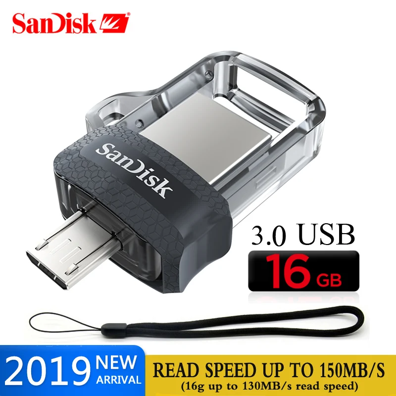 SanDisk USB флеш накопитель 16 ГБ 32 64 Гб 128 pendrives sdd3 130 МБ/с./с 3 0 OTG Dual memoria stick Pen Drive disco Flash U