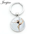 JWEIJIAO, Модный женский брелок для ключей, танцующий на шесте, фигурка, яркий брелок, брелок для сумки, брелок для ключей, клуб PD32