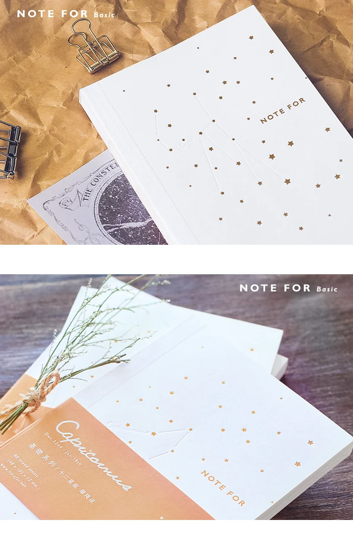 A6 Constellation Hobo Notebook Inner Blank Grid Lines Pages Journal Note Book Refiller Paper Planner Diary Cute Stationery